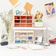 Minimalist 9 Drawer Desktop Cabinet