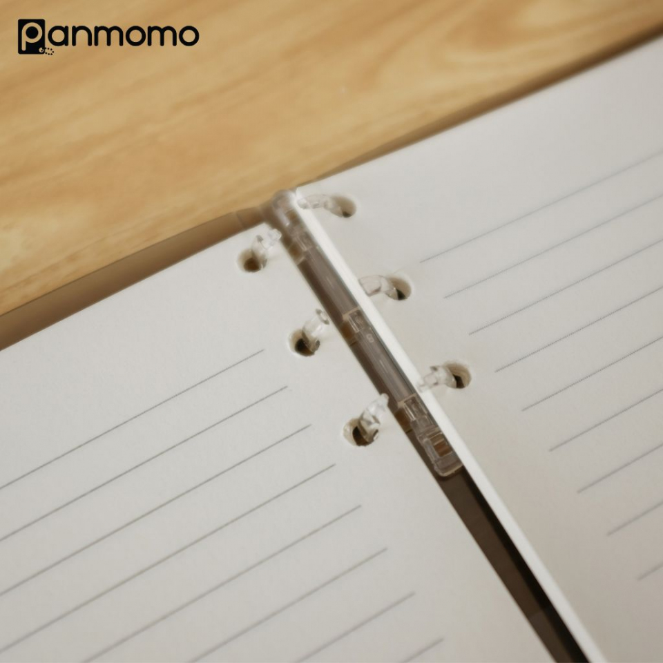 Hard Cover 6 Ring Slim File Binder | panmomo.com