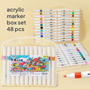 Colorful Graffiti Acrylic Marker Box Set 48pcs