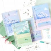 Sea of Clouds Spiral Ruled Notebook