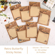 Retro Butterfly Sticky Notes