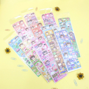 Cute Girl Activity Hologram Diary Deco Stickers