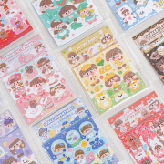 Cute Girl Dream Adventures Flake Stickers Set