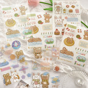 The Brown Bear and White Rabbit Diary Deco Stickers