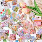 Early Spring Flowers Flake Stickers Set