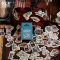 Retro Sewing Classroom Flake Stickers Set